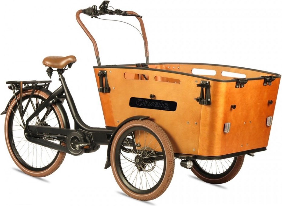 QIVELO CURVE 3 NEW ANANDA E-BAKFIETS BLACK BROWN Fiets (elektrisch) kopen online