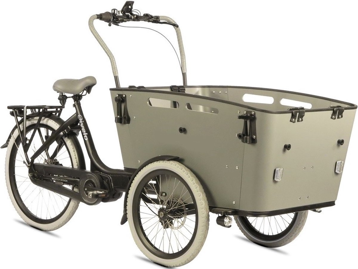 QIVELO CURVE 3 NEW ANANDA E-BAKFIETS BLACK GREY Fiets (elektrisch) kopen online