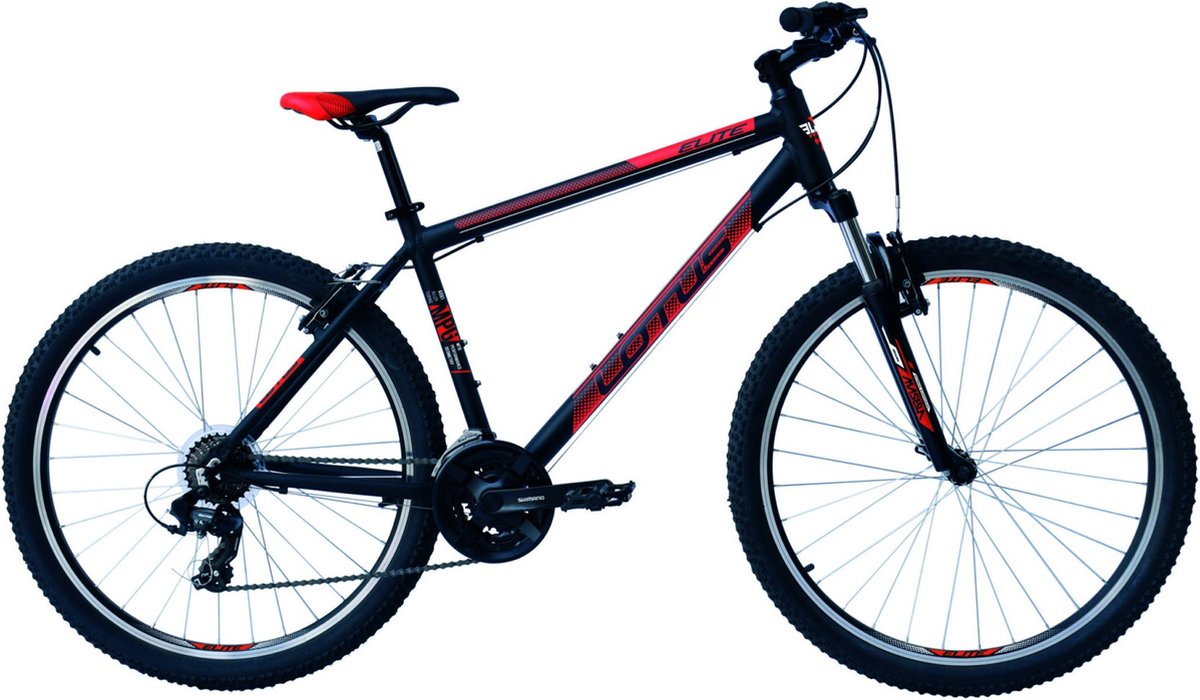 racefiets rapdio met 21 versnellingen 27 5 inch wielmaat herenfiets stadsfiets framemaat 42cm v brakes zwart rood