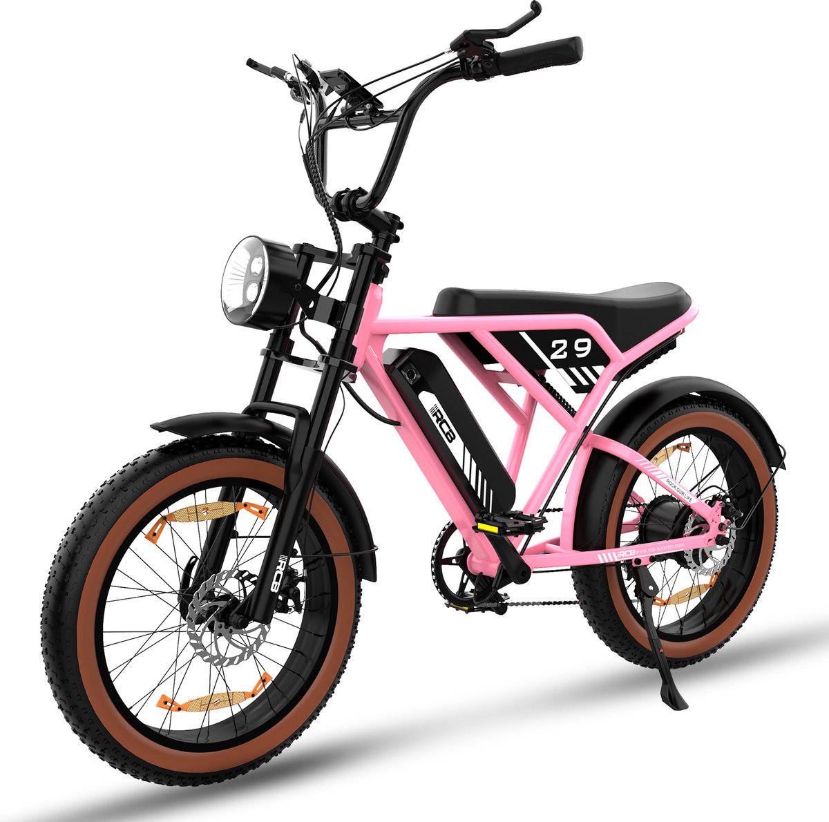 RCB Elektrische Fatbike | Electric Off-Road Bike | E-bike | 250W Motor | 20 Inch | Roze Fiets (elektrisch) kopen online