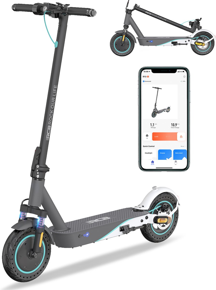 rcb elektrische step voor volwassenen electric scooter opvouwbare e step 11 4ah 25 km u lcd met app nederlandse handleiding