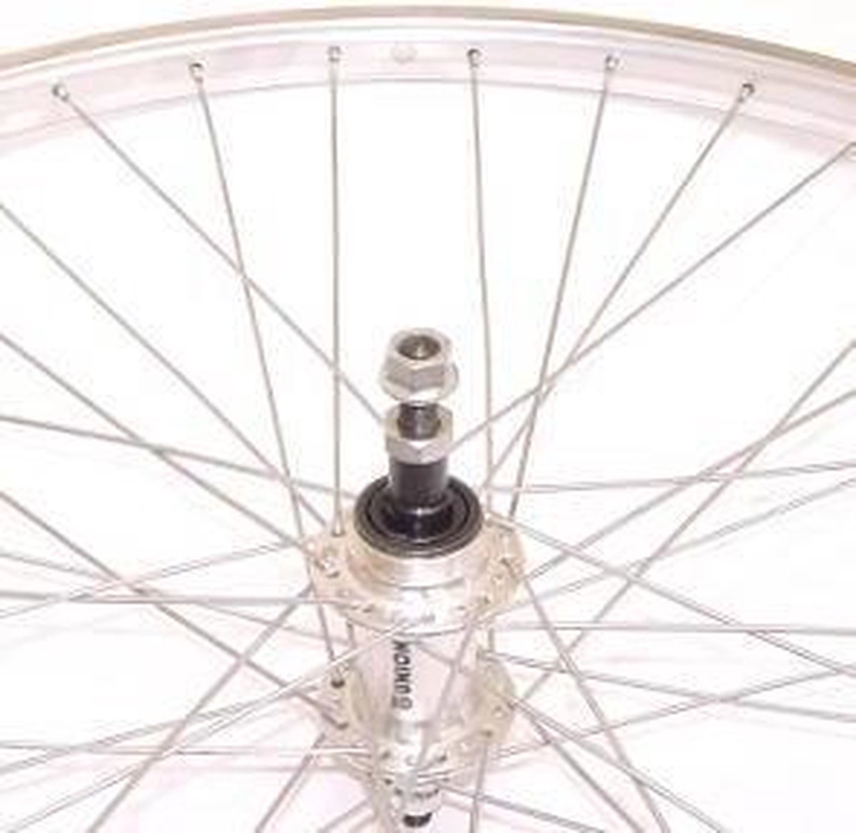 roland achterwiel 28 vast freewh alu as26 zilver zink spk