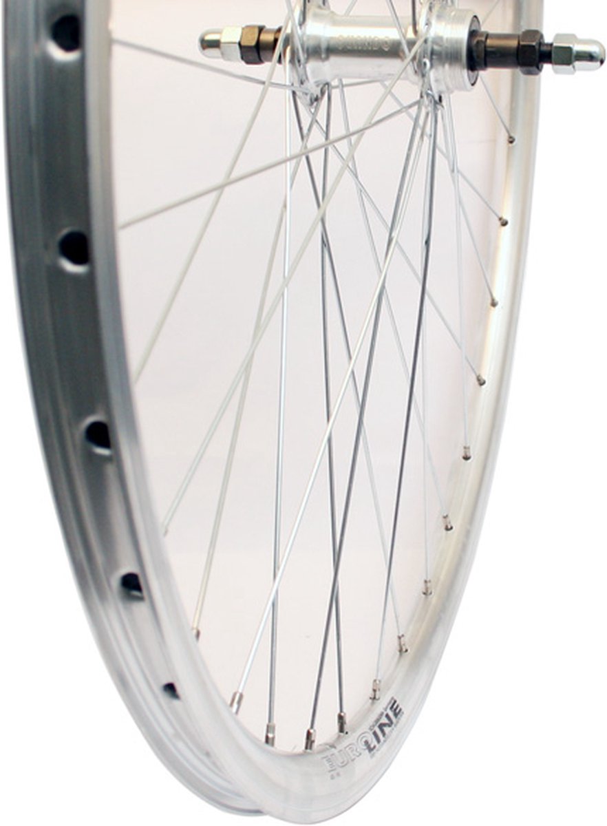 roland achterwiel 28 vast freewh alu v profil zilver zink sp