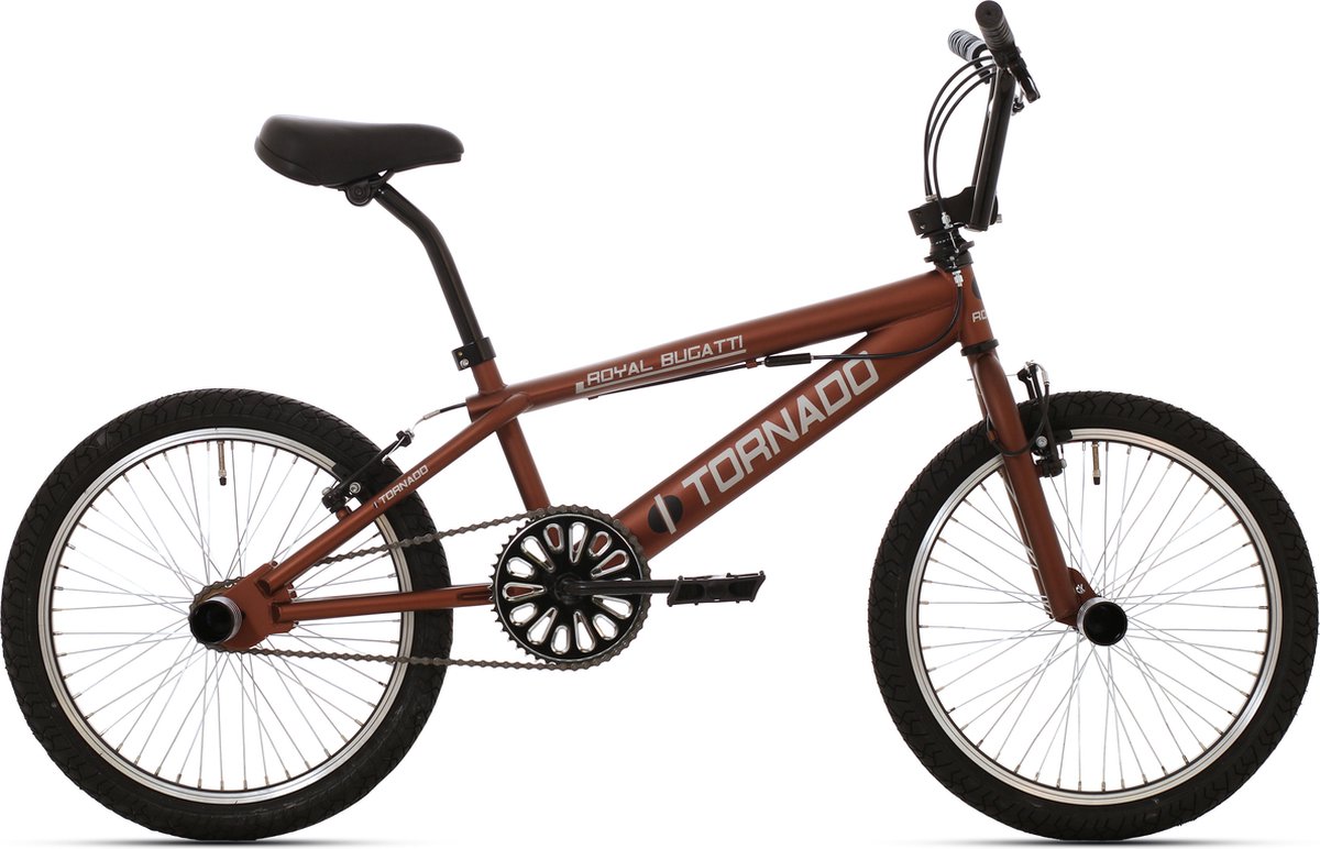 Royal Freestyle 20 Bugatti donkerbruin mat zwart met zwarte banden Kinderfiets kopen online