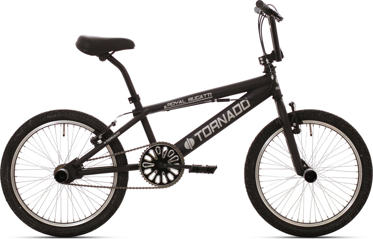 Royal Freestyle 20 Bugatti mat zwart met zwarte banden Kinderfiets kopen online