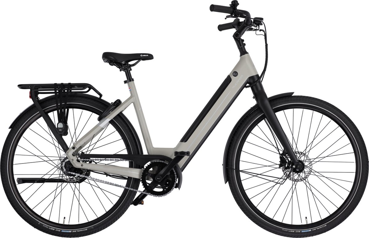 Rucanor Urban Elektrische Fiets - E-bike 28 Inch - 53 cm - Achterwielmotor - Trapkrachtsensor - Hydraulische Schijfremmen - Grijsbruin Fiets (elektrisch) kopen online