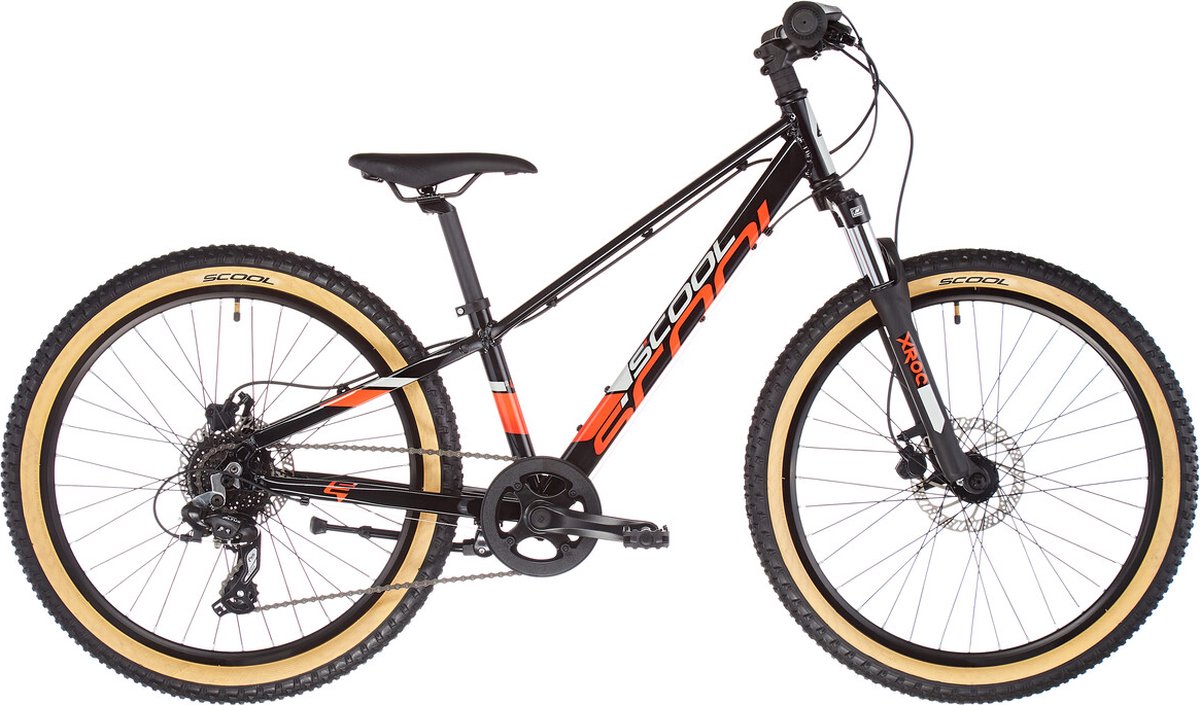 s'cool Xroc Disc 24 8-S Kinderen, zwart Fiets kopen online