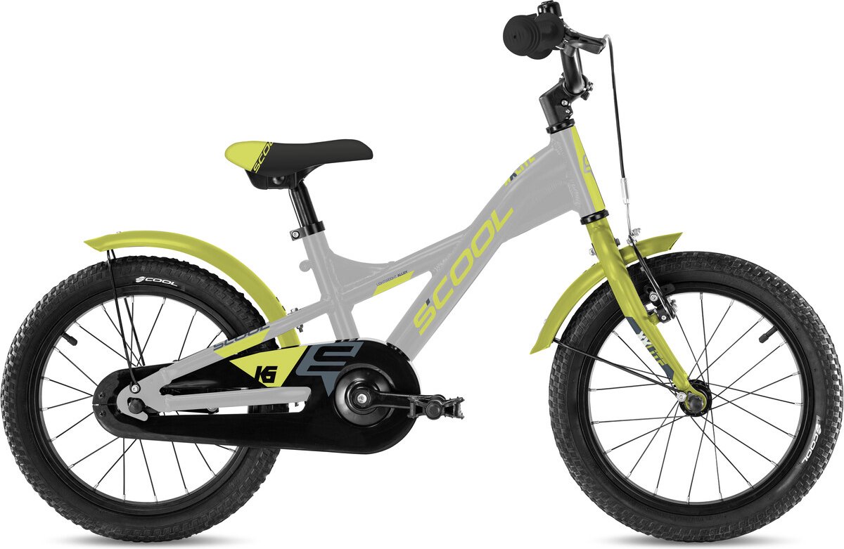 s cool xxlite alloy 16 kinderen zilver geel