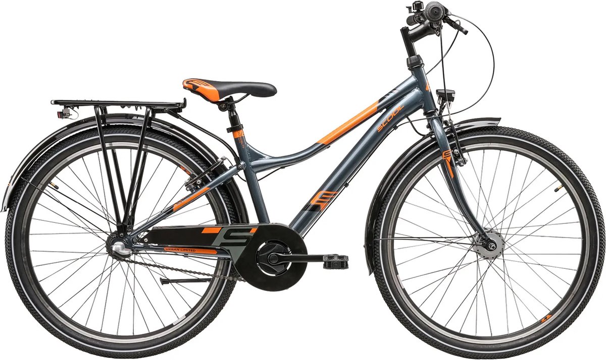 Scool Urban steel ltd 26 3 versnellingen - Zwart/Oranje Fiets kopen online