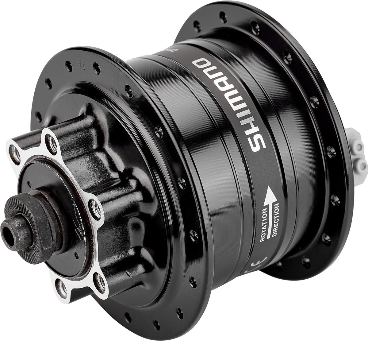 Shimano DH-3D32 Naafdynamo 6-Bolt Quick Release, zwart Uitvoering 36H Fiets kopen online