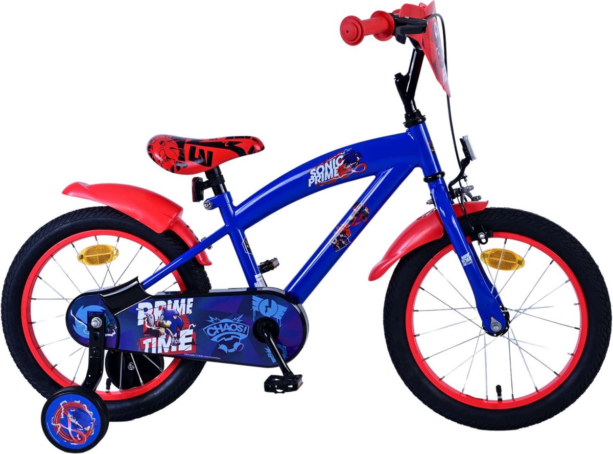 Sonic Prime Kinderfiets - Jongens - 16 inch - Blauw Rood Kinderfiets kopen online