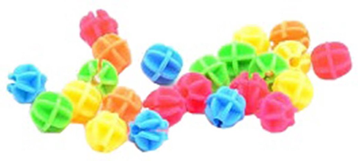 spaakkralen met pastelkleuren multicolor kunststof 30 stuks