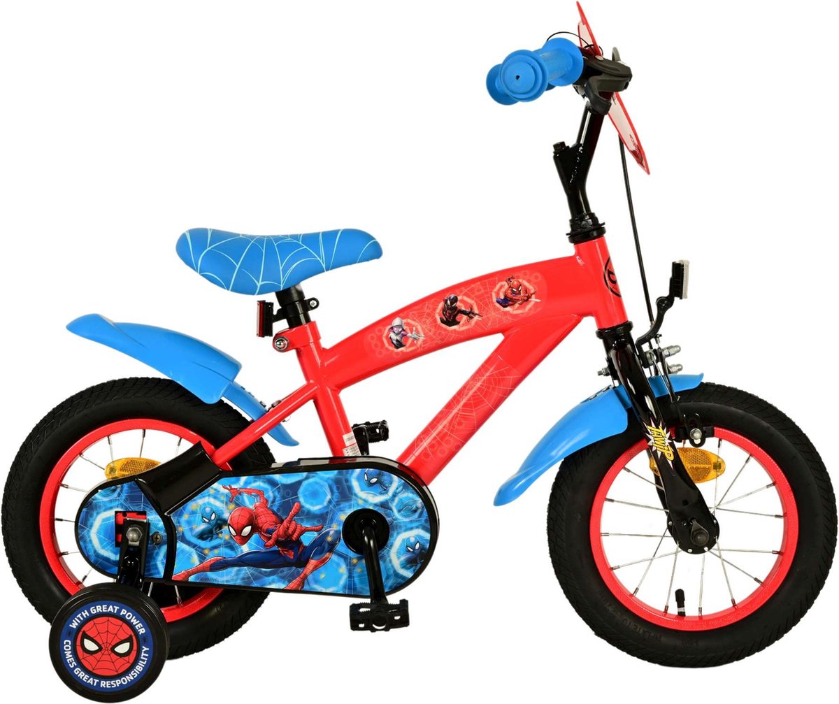 Spider-Man Kinderfiets - Jongens - 12 inch - Blauw/Rood Kinderfiets kopen online