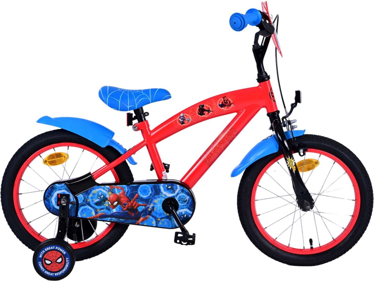 Spider-Man Kinderfiets - Jongens - 16 inch - Rood Kinderfiets kopen online