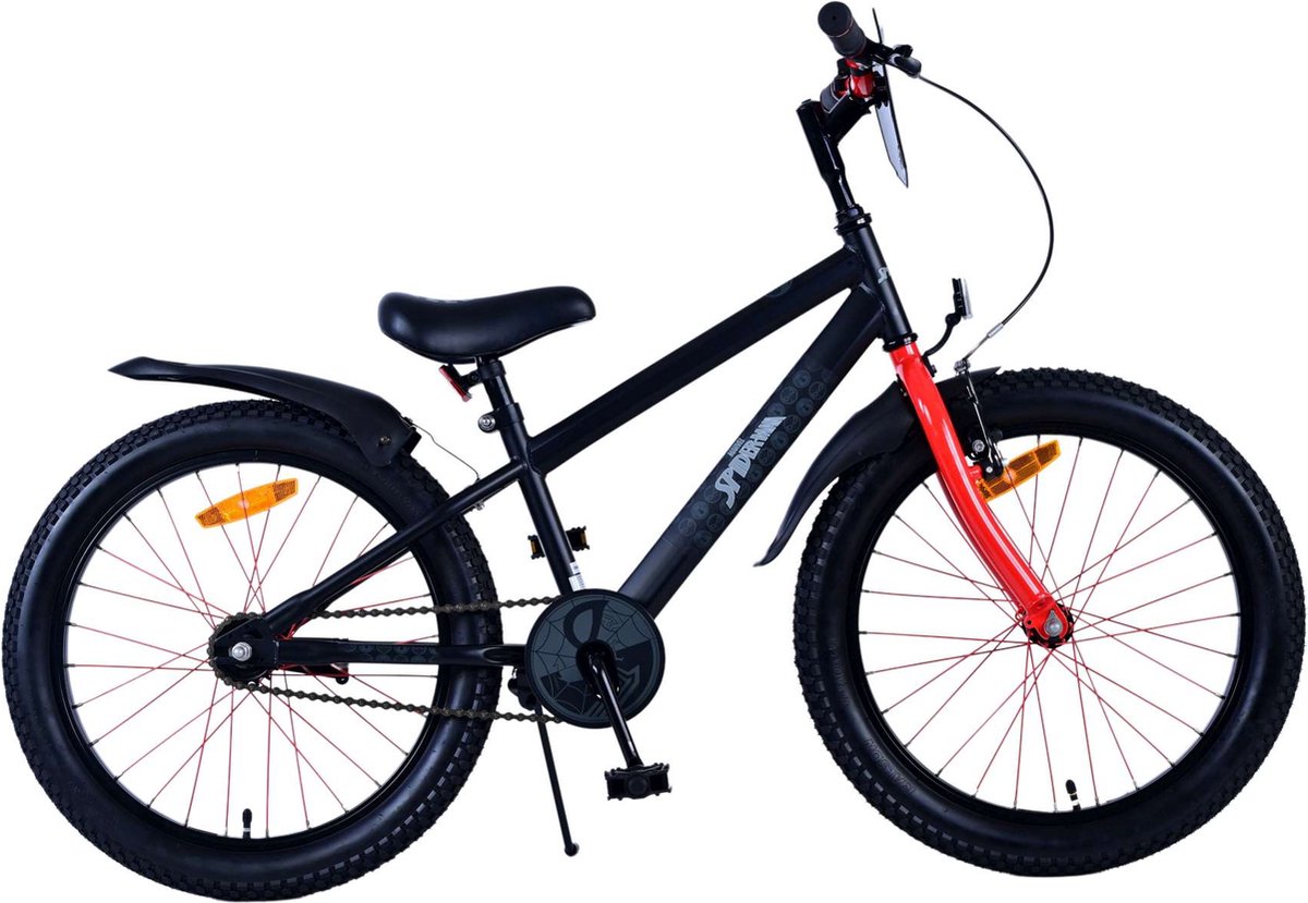 Spider-Man - Kinderfiets - Jongens - 20 inch - Mat Zwart Kinderfiets kopen online