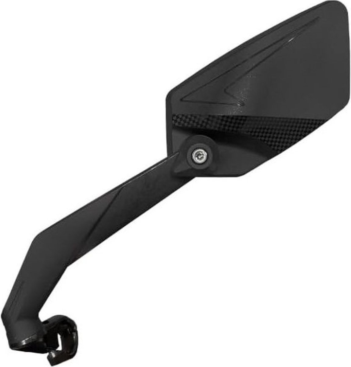 spiegel links edge e bike luxe met klem extra groot en licht dimmend glas