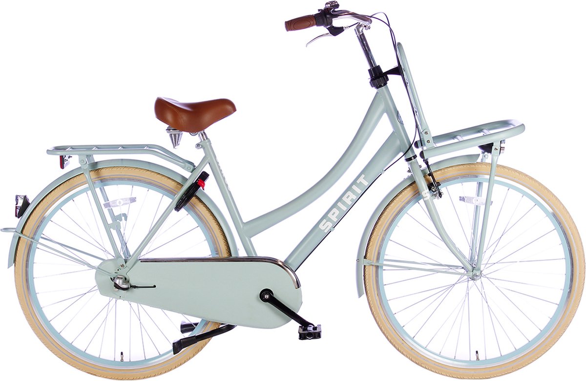 Spirit Cargo Plus Damesfiets 28 Inch Groen - 3 versnellingen - 57 cm - Transportfiets - Stadsfiets Fiets kopen online