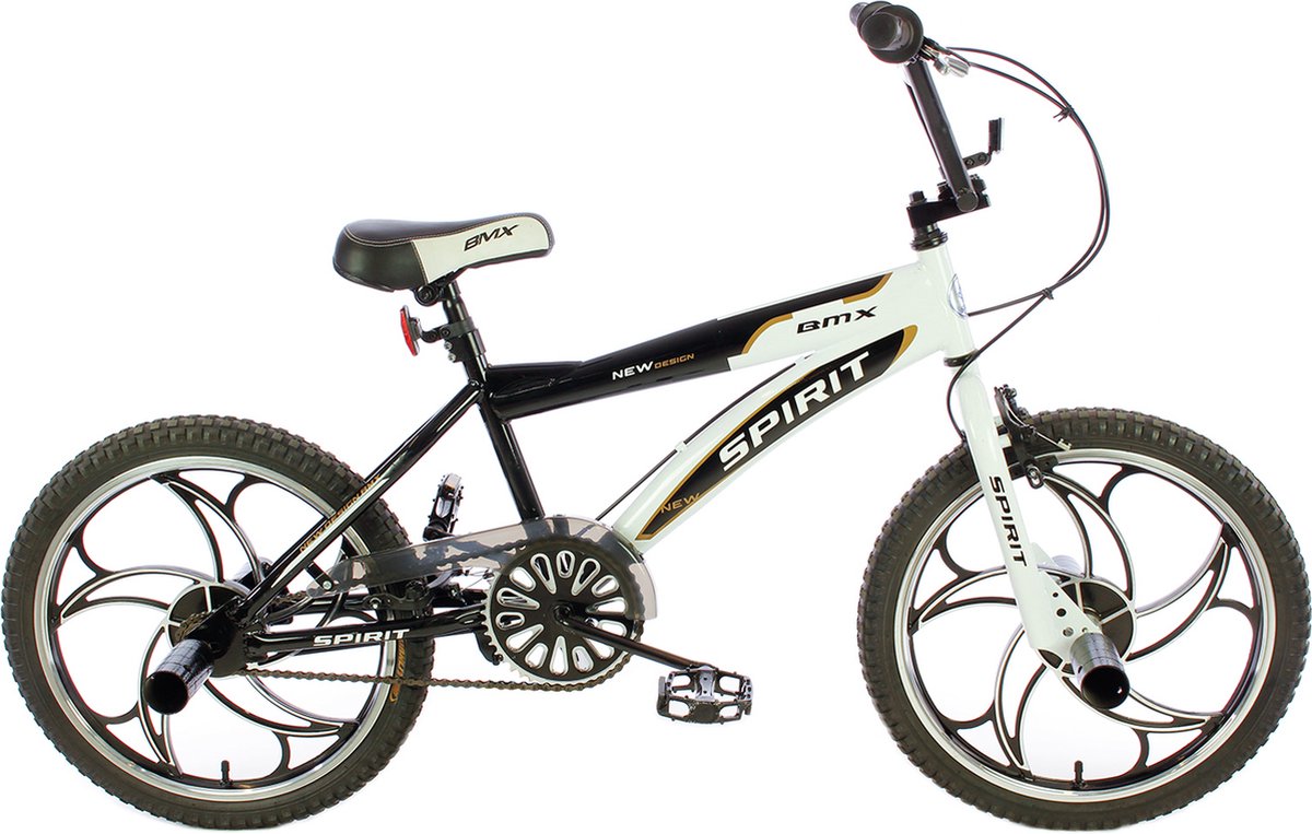spirit jongensfiets bmx crossfiets cheetah zwart 20 inch