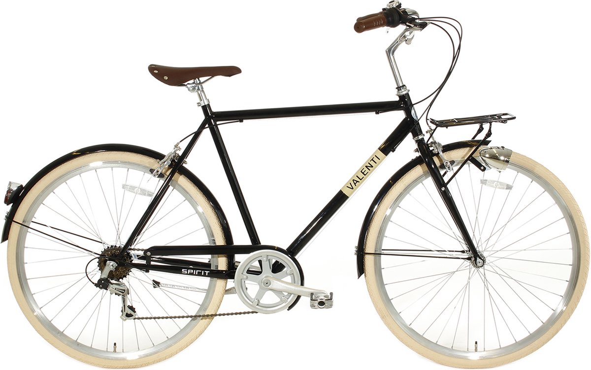 spirit valenti 6 speed herenfiets 28 inch zwart 58 cm