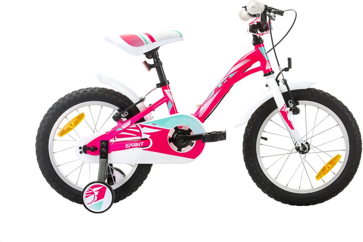 Sprint Alice - Meisjesfiets 16 Inch - Roze - Framemaat:21 cm BK21SI0540_2 Rij2 Kinderfiets kopen online