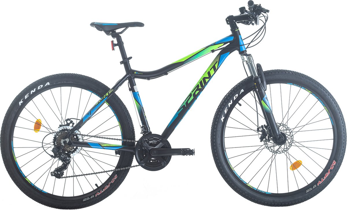 sprint hunter mountainbike 27 5 inch fiets met 18 versnellingen shimano blauw groen framemaat 48 cm bk22si0310 r4