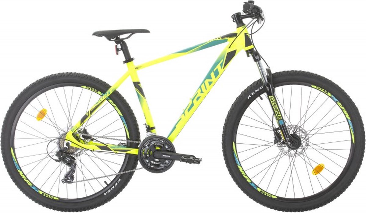 sprint maverick mountainbike 27 5 inch fiets met 18 versnellingen shimano neon groen framemaat 48 cm bk21si0220 r9