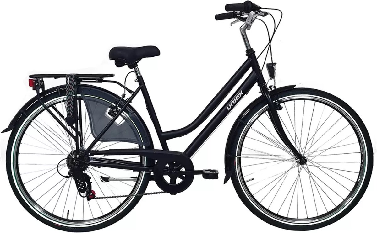 Stadsfiets Uniek RAVENNA 100 Dames 7V 43cm Zwart Fiets kopen online