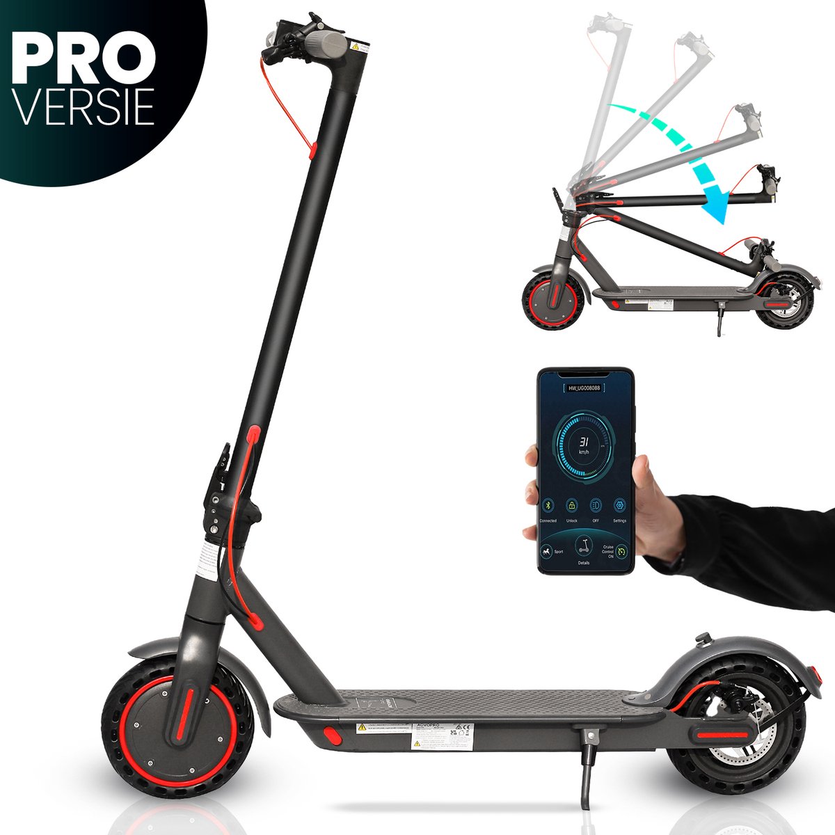 stay on aovo m365 pro elektrische step krachtige 350w motor 25km h max 35km compact inklapbaar nl handleiding smart app