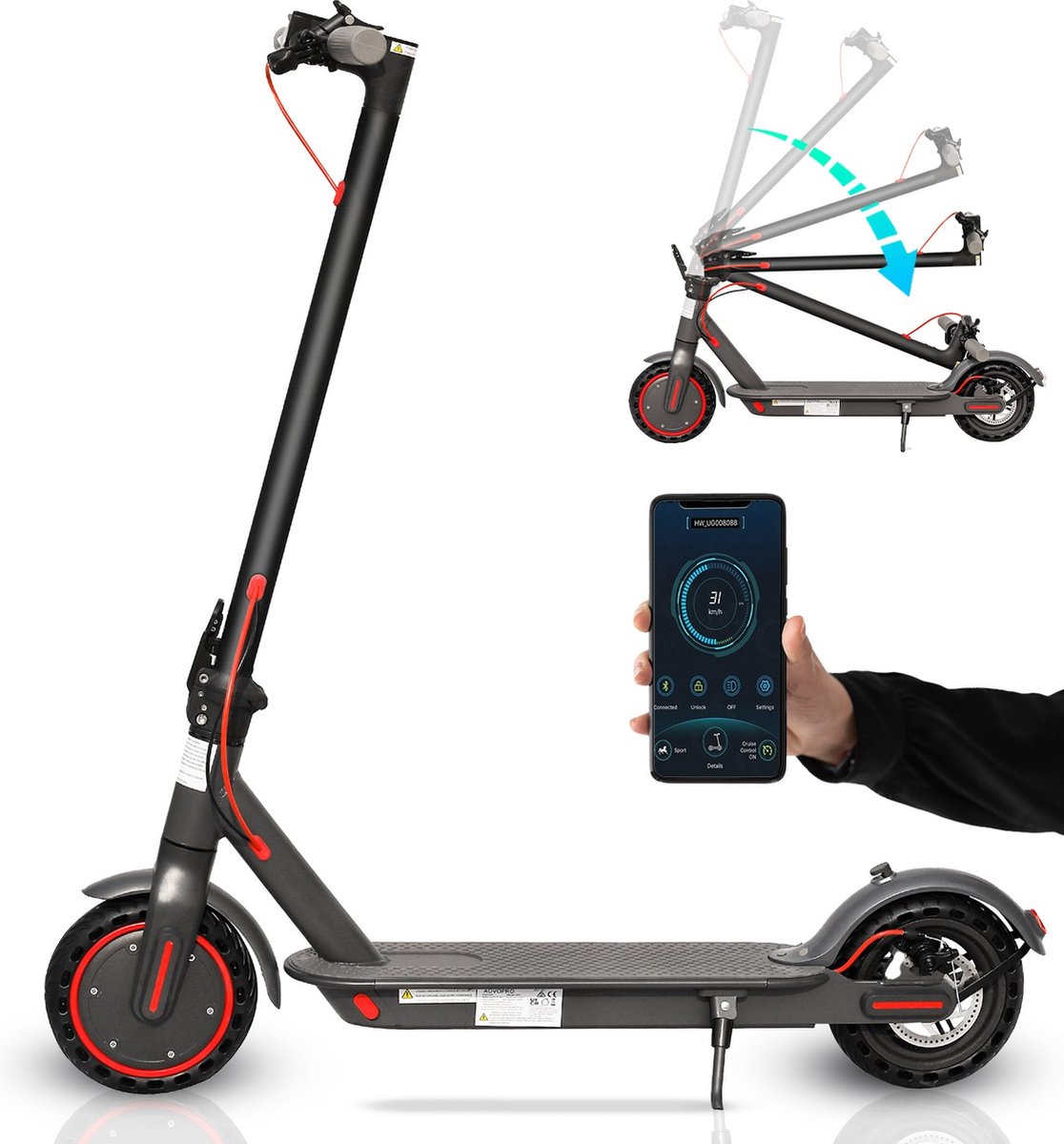 stay on m365 go elektrische step krachtige 350w motor 25km h max 30km compact inklapbaar nl handleiding smart app