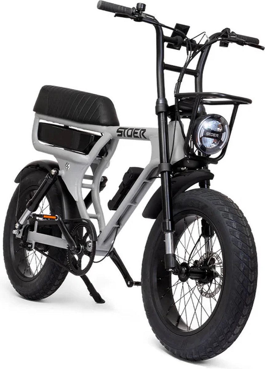 stoer ultimate s1 fatbike kettingloos riemaandrijving 25km u 60 100km bereik nardo grey