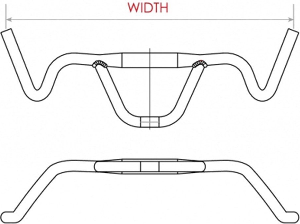 stuur mtb satori firebird 31 8mm 440mm mat zwart