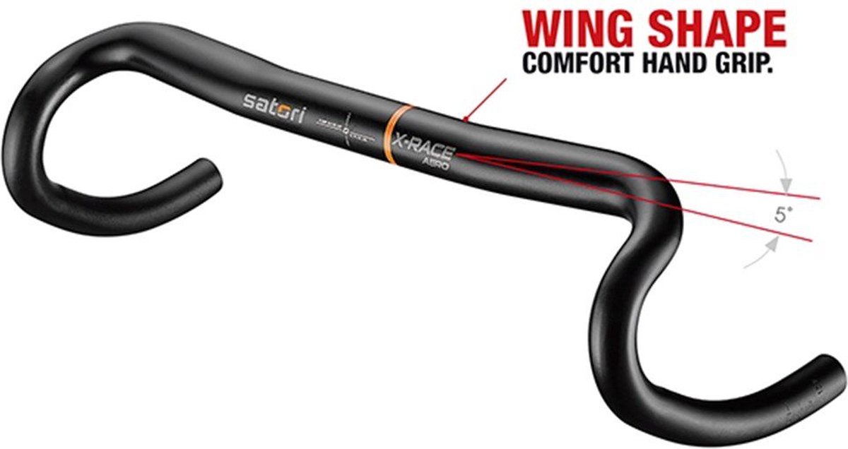 stuur satori x race aero 31 8mm b 420mm mat zwart
