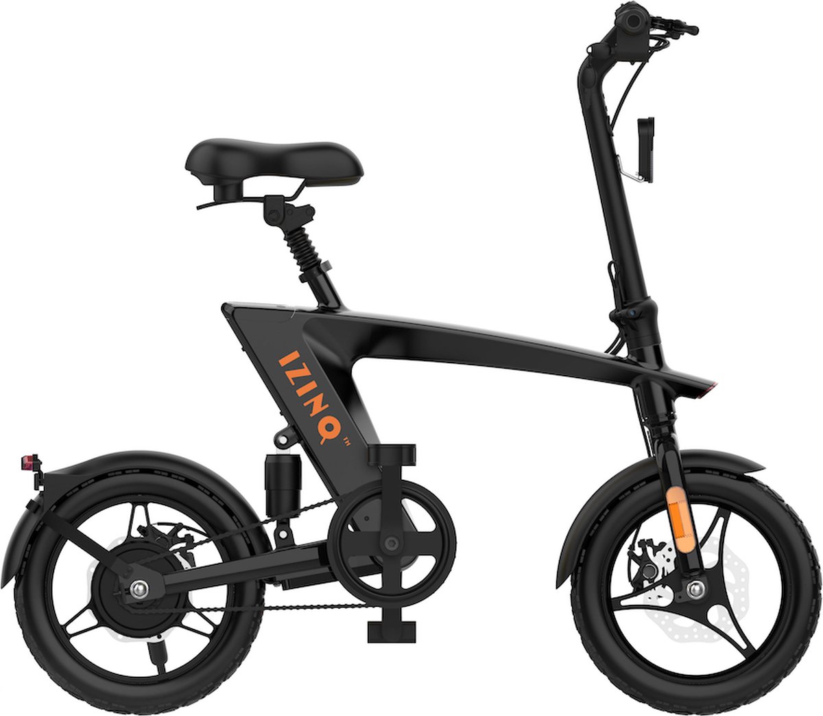 superdeal izinq h1 fiets vouwfiets elektrische scooter 14 luchtbanden lithium 10 0ah 36v zwart oranje 25km u volwassenen en kinderen windgoo