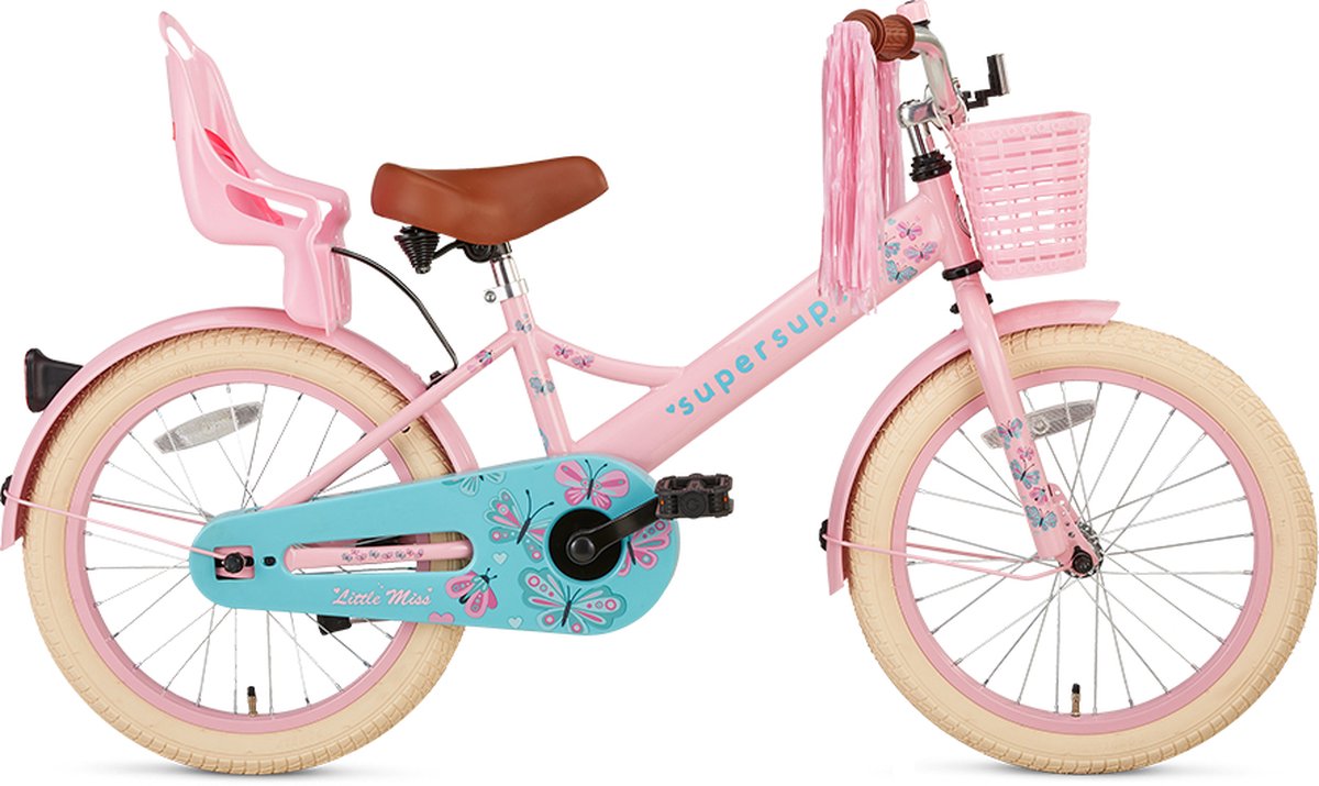 supersuper little miss kinderfiets meisjesfiets 18 inch roze