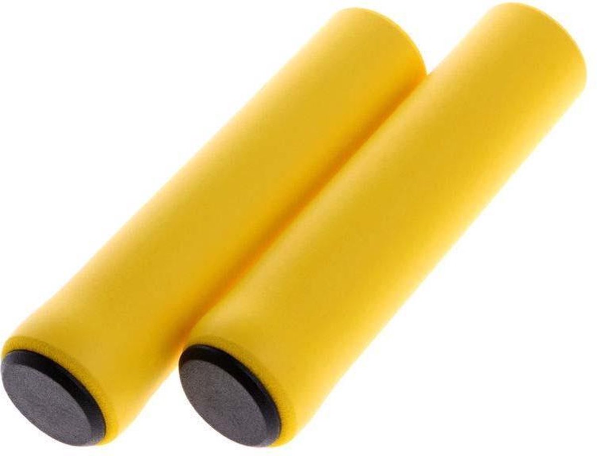 superzachte fietsstuur fiets siliconen antislip stuur antislip schokabsorberende handvatten geel