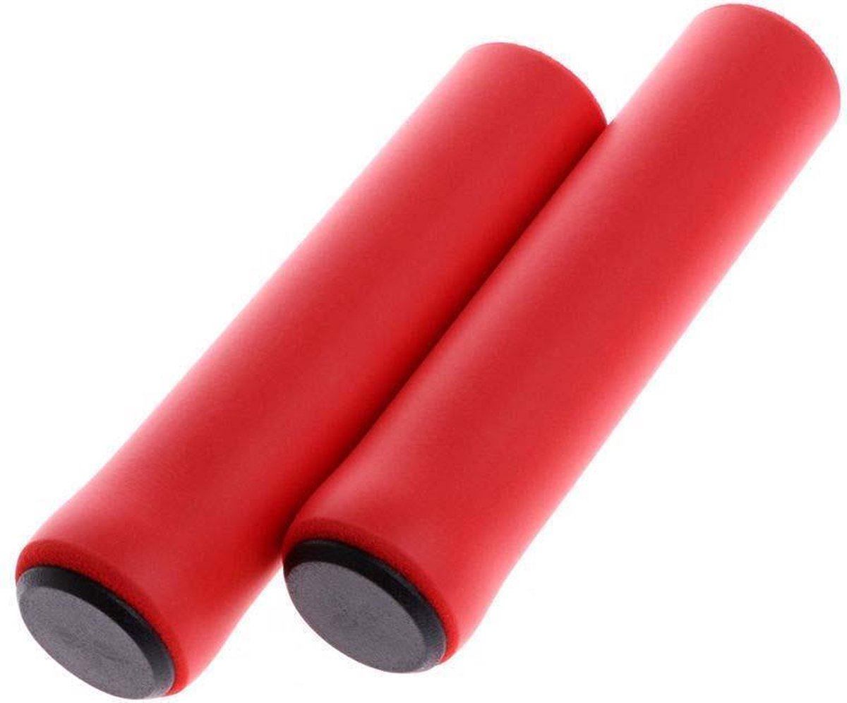 superzachte fietsstuur fiets siliconen antislip stuur antislip schokabsorberende handvatten rood