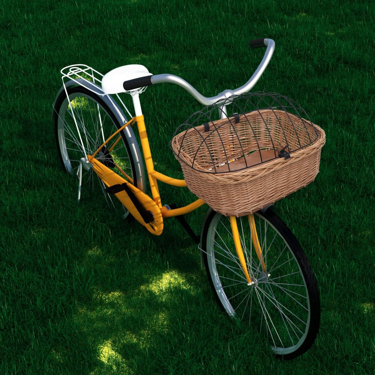 the living store fietsmand vintage stijl natuurlijk wilgenhout 50 x 45 x 35 cm draagvermogen 7 kg
