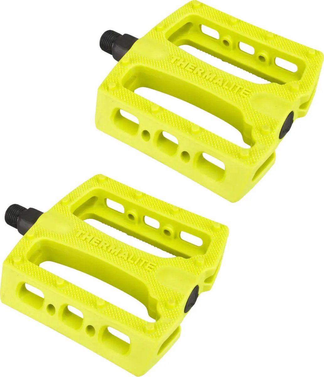 thermalite 9 16 bmx pedalen neon yellow