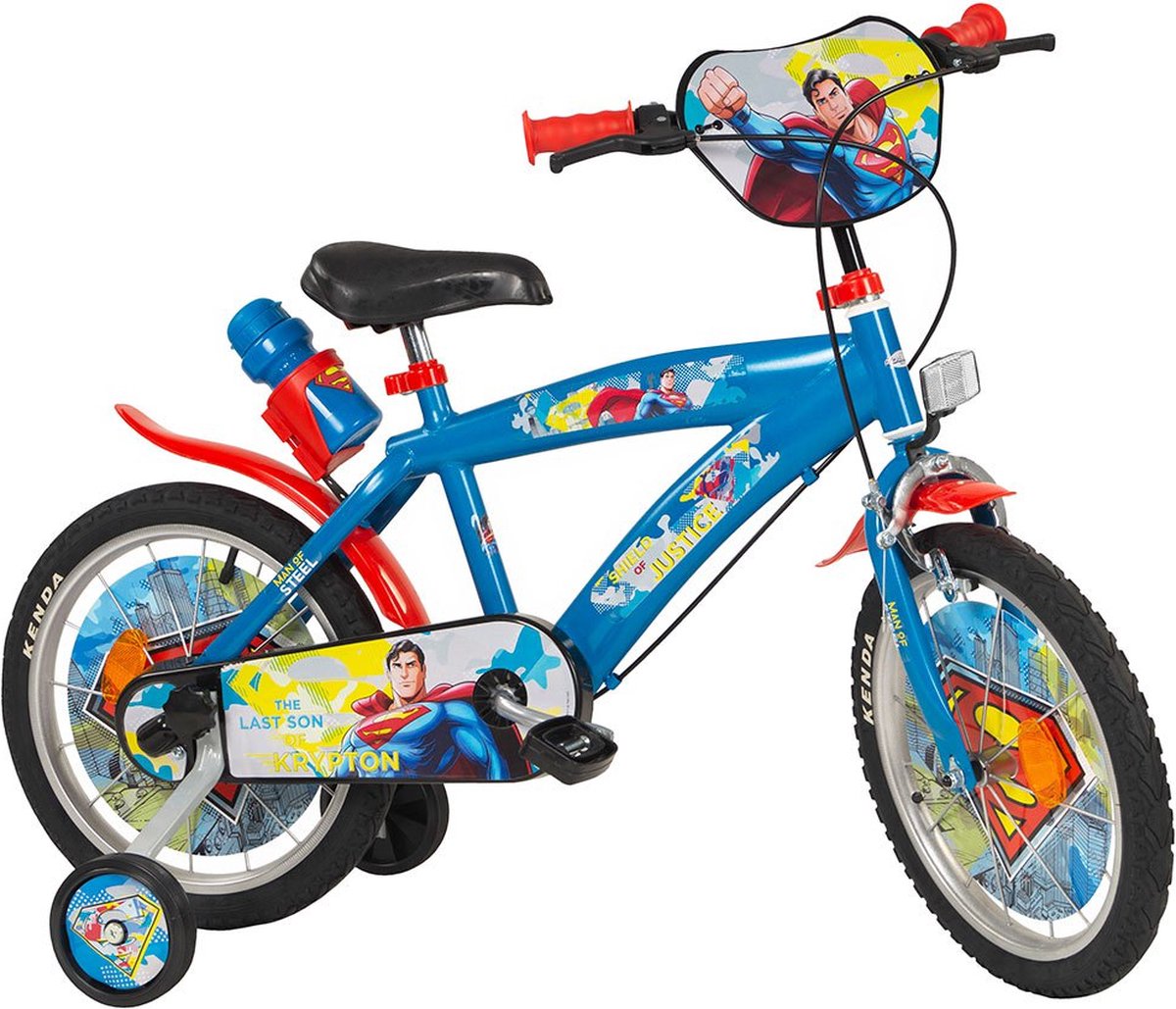 toimsa bikes superman 16 fiets blauw 4 6 years jongen