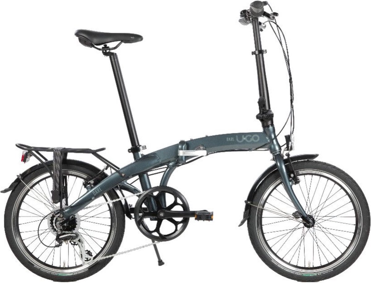 ugo dare d7 v brake 7 speed derailleur 20 inch ocean grey vouwfiets