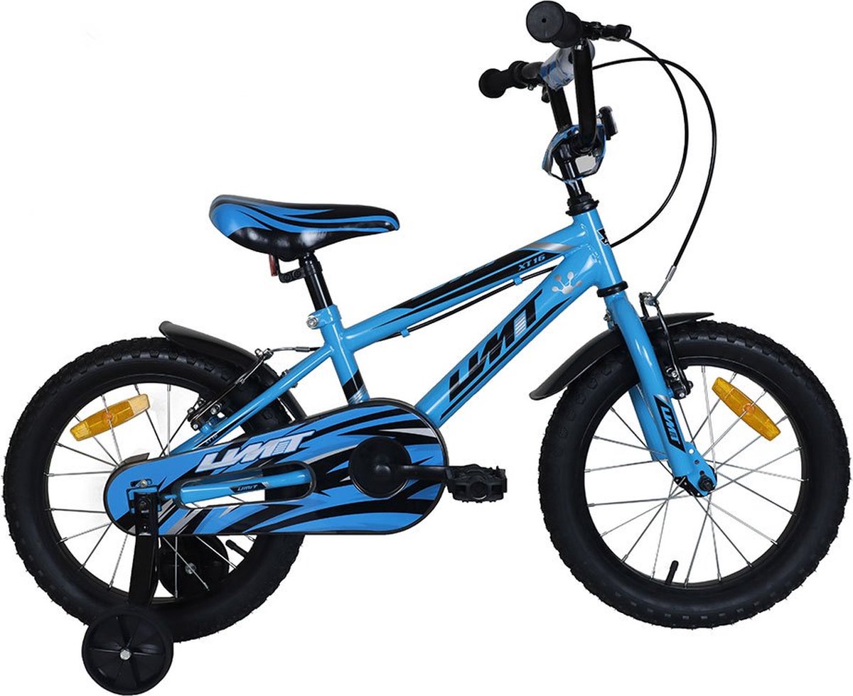umit xt16 16 fiets blauw jongen