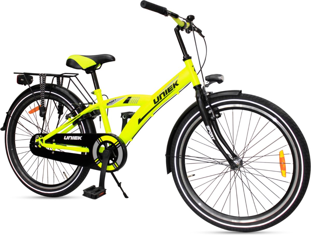 Uniek Kinderfiets 1S 24'' Geel/Zwart Kinderfiets kopen online