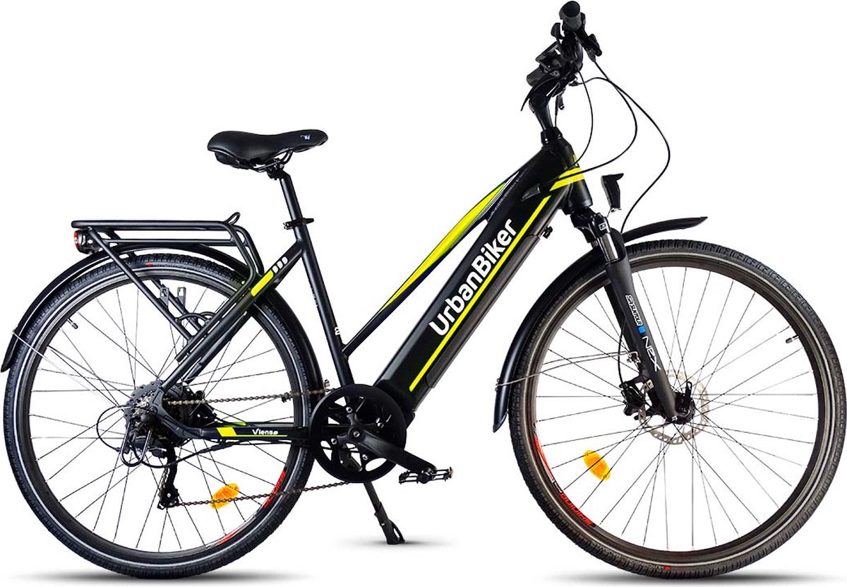 Urbanbiker Viena | Elektrische Hybride Fiets | 140KM Actieradius | Geel | 28" Fiets (elektrisch) kopen online