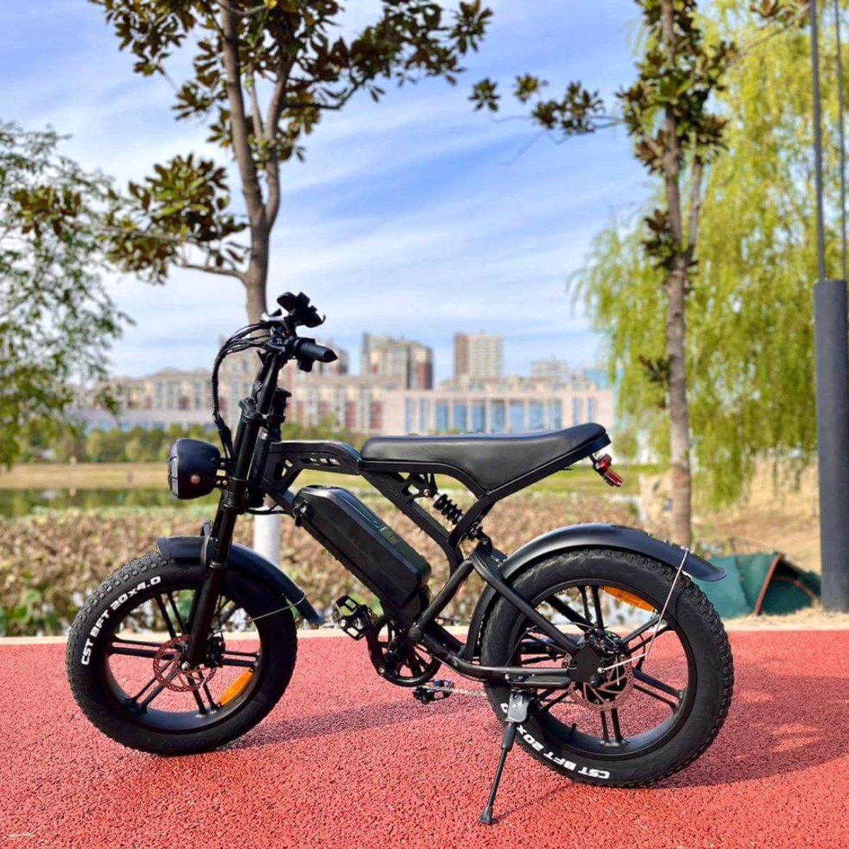 V20 Elektrische fatbike - Zwart - E-Bike - 25 km/u - 250W - 7 Versnellingen - Tijdelijk gratis achterzitje! Fiets (elektrisch) kopen online