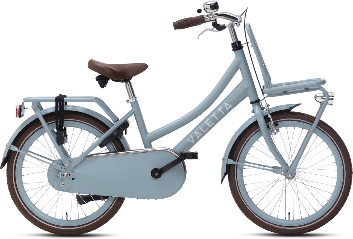valetta cargo transportfiets meisjesfiets 20 inch mat blauw