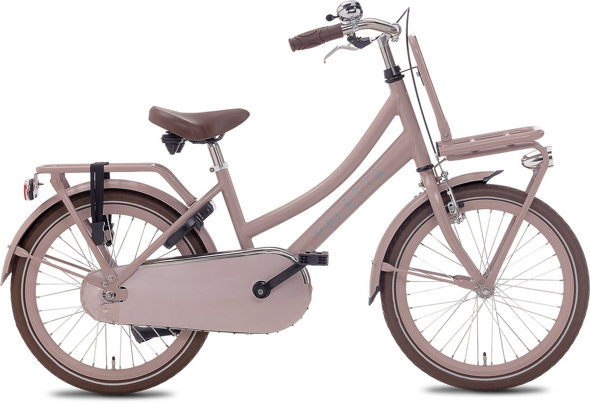 valetta cargo transportfiets meisjesfiets 20 inch mat flamingo