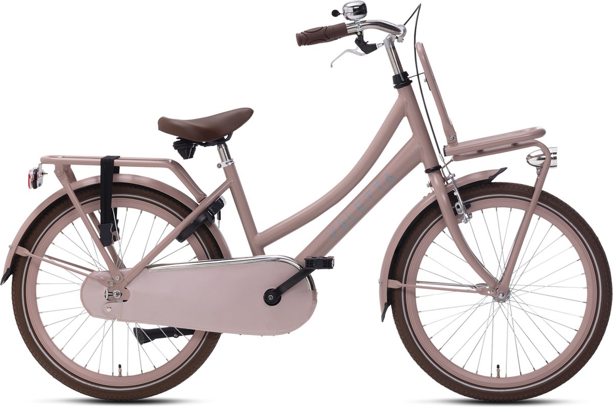 valetta cargo transportfiets meisjesfiets 22 inch mat flamingo