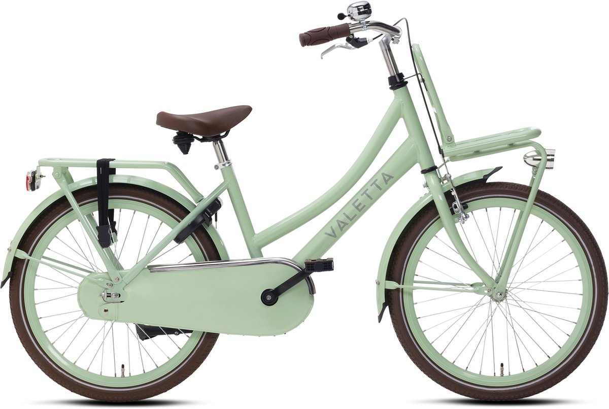 Valetta Cargo - Transportfiets - Meisjesfiets - 22 inch - Pastel Groen Kinderfiets kopen online