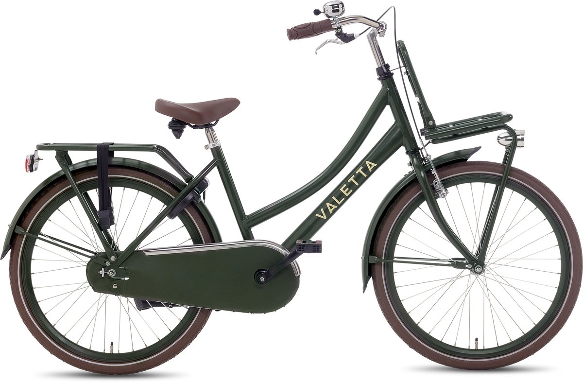 Valetta Cargo - Transportfiets - Meisjesfiets - 24 inch - Leger Groen Kinderfiets kopen online