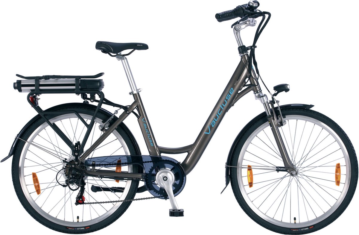 vaucluse 26 inch e bke lady h46 6 speed brown beige